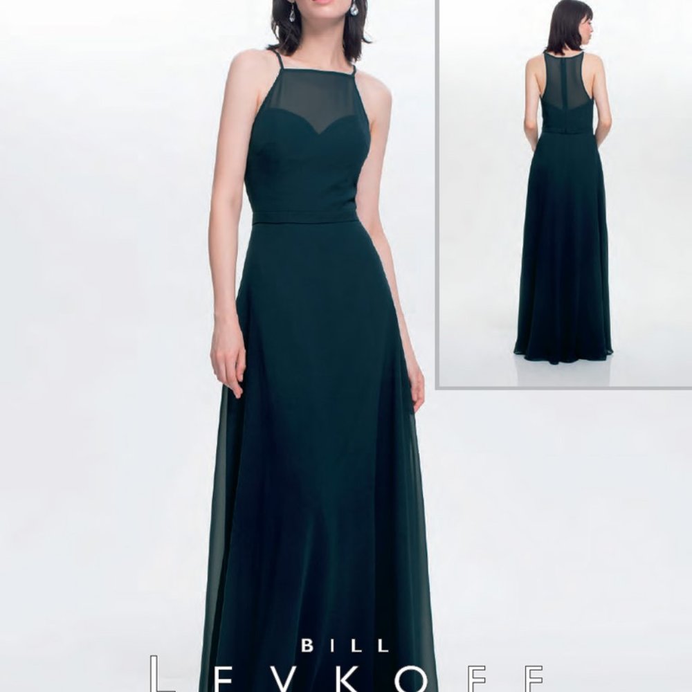 Bill Levkoff Bridesmaid Dress in Navy 1454